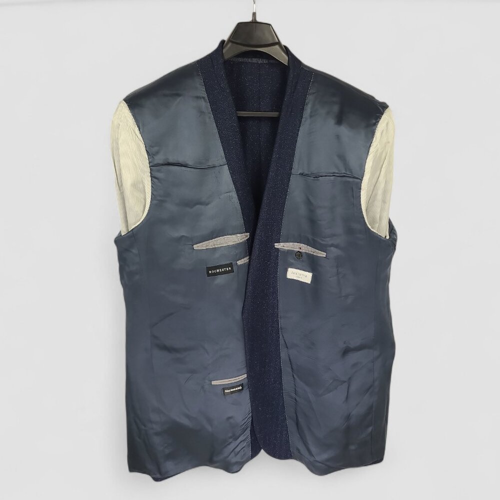 Jack Victor Classic Big & Tall Herringbone 2 Button Sports Coat Blazer 56L - Picture 10 of 13